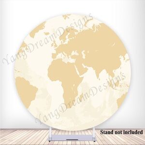 World Map Backdrop Cover 7 ft